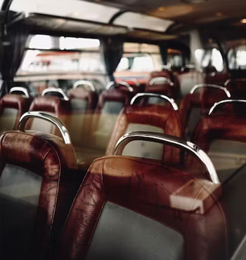 Louisville charter bus with reclining seats